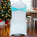MDS 150 Pack Spandex Chair Sashes Aqua Blue - Stretch Fit for Events