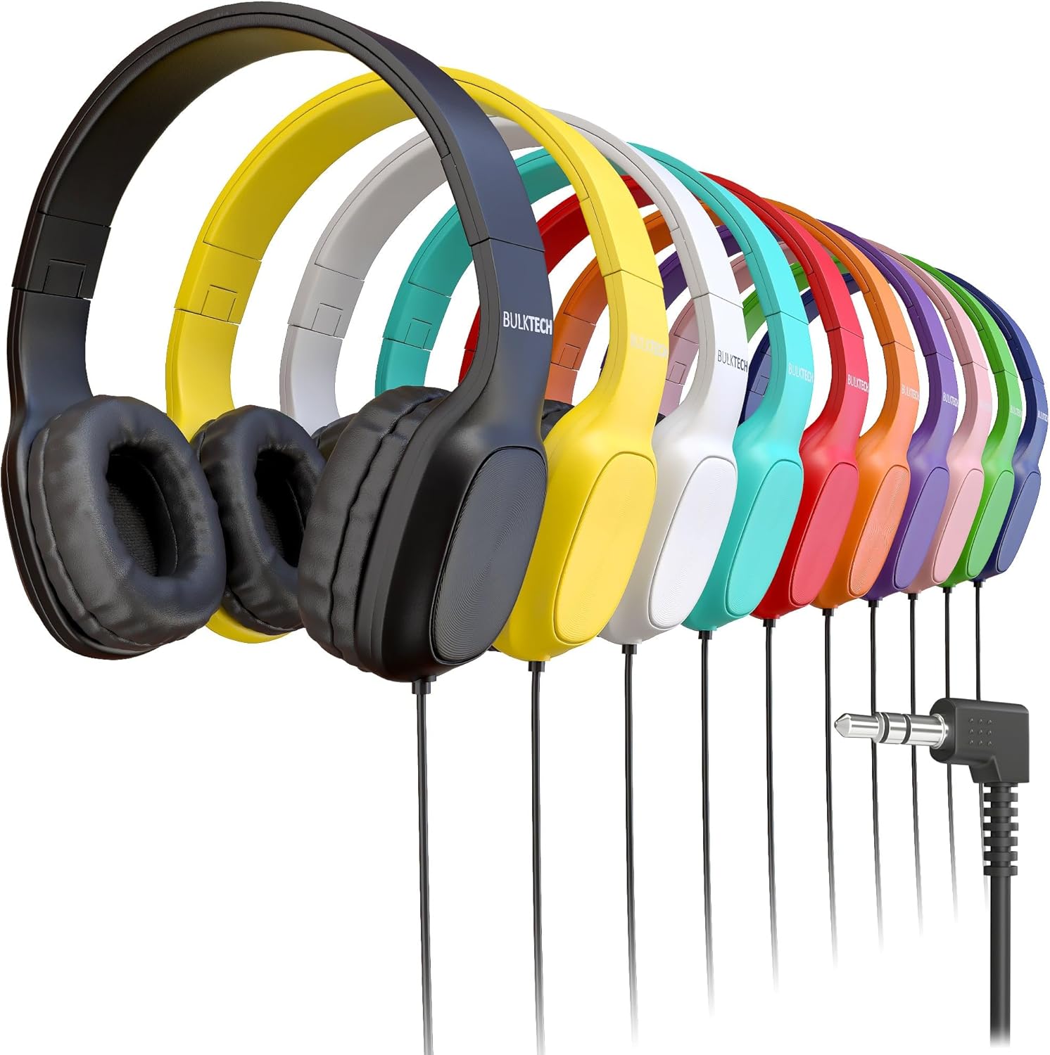 Bulk Wired On-Ear Leather Headphones for Quality Sound