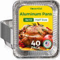9x13 Aluminum Pans 40 Pack - Extra Heavy Duty Disposable Baking Pans