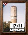 Vintage Rustic Bronze 17x21 Picture Frame - Handmade Solid Wood