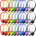 Bulk Headphones 100 Pack for Kids Classroom - Colorful, Lightweight