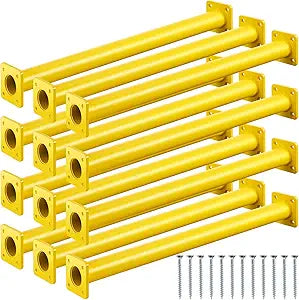 Dunzy 12 PCS Steel Monkey Bars Hardware Kit for Backyard Fun