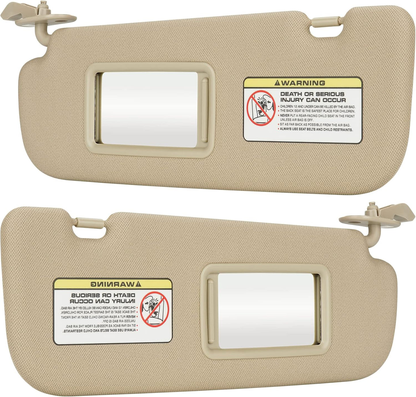 Beige Driver Passenger Sun Visor Replacement for Hyundai Elantra