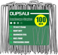 10 Inch 11 Gauge Galvanized Landscape Stakes 100pcs - Heavy Duty Hold
