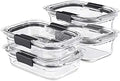 Brilliance Glass Food Storage Containers 8-Piece - Leak-Proof Meal