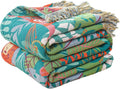 Christmas Boho Throw Blanket - Ultra Soft 100% Cotton 60in x 80in