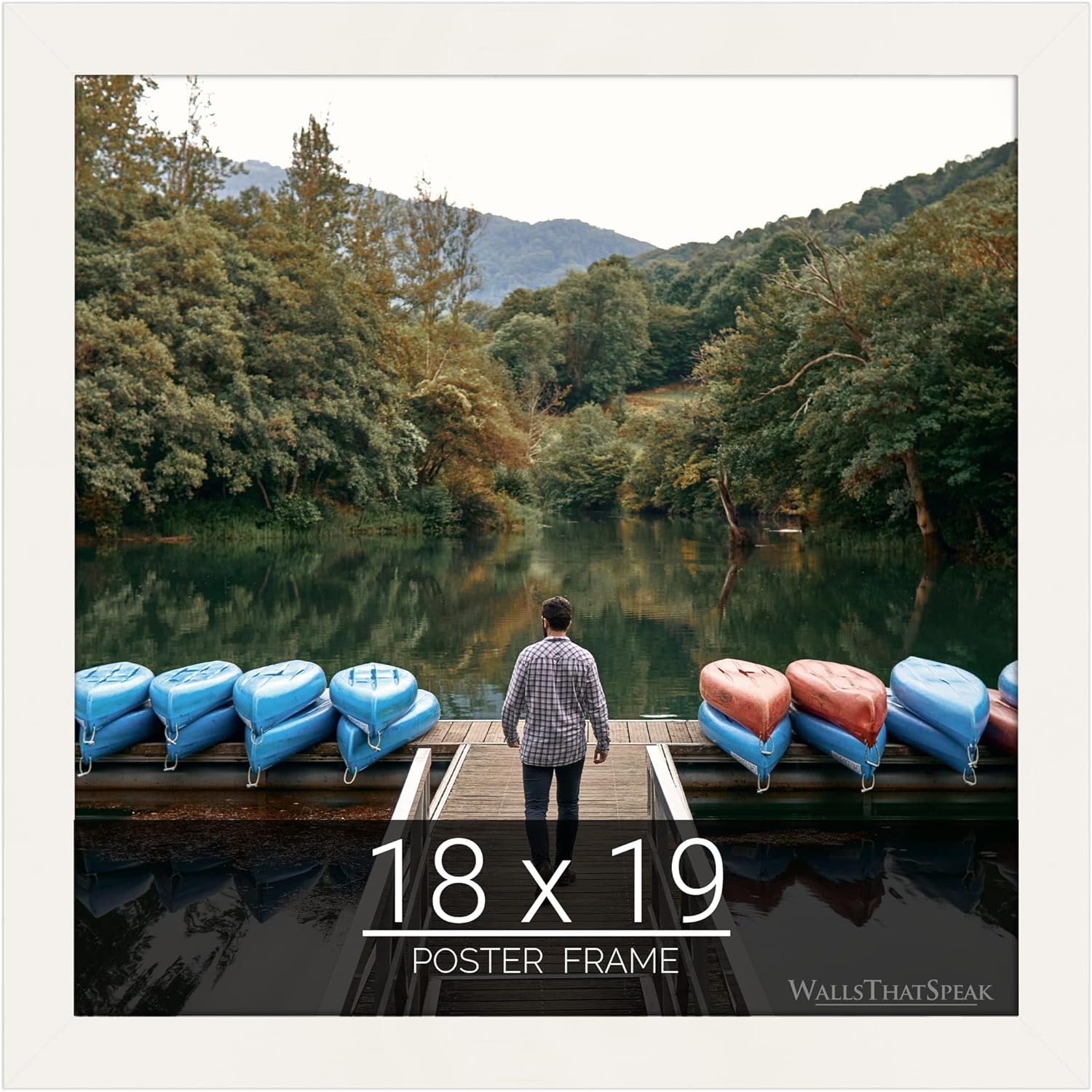 18x19 White Picture Frame for Puzzles Posters Photos Artwork