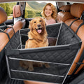 Dog Car Seat Booster for Medium Dogs - Expanded Hard Bottom Back Seat