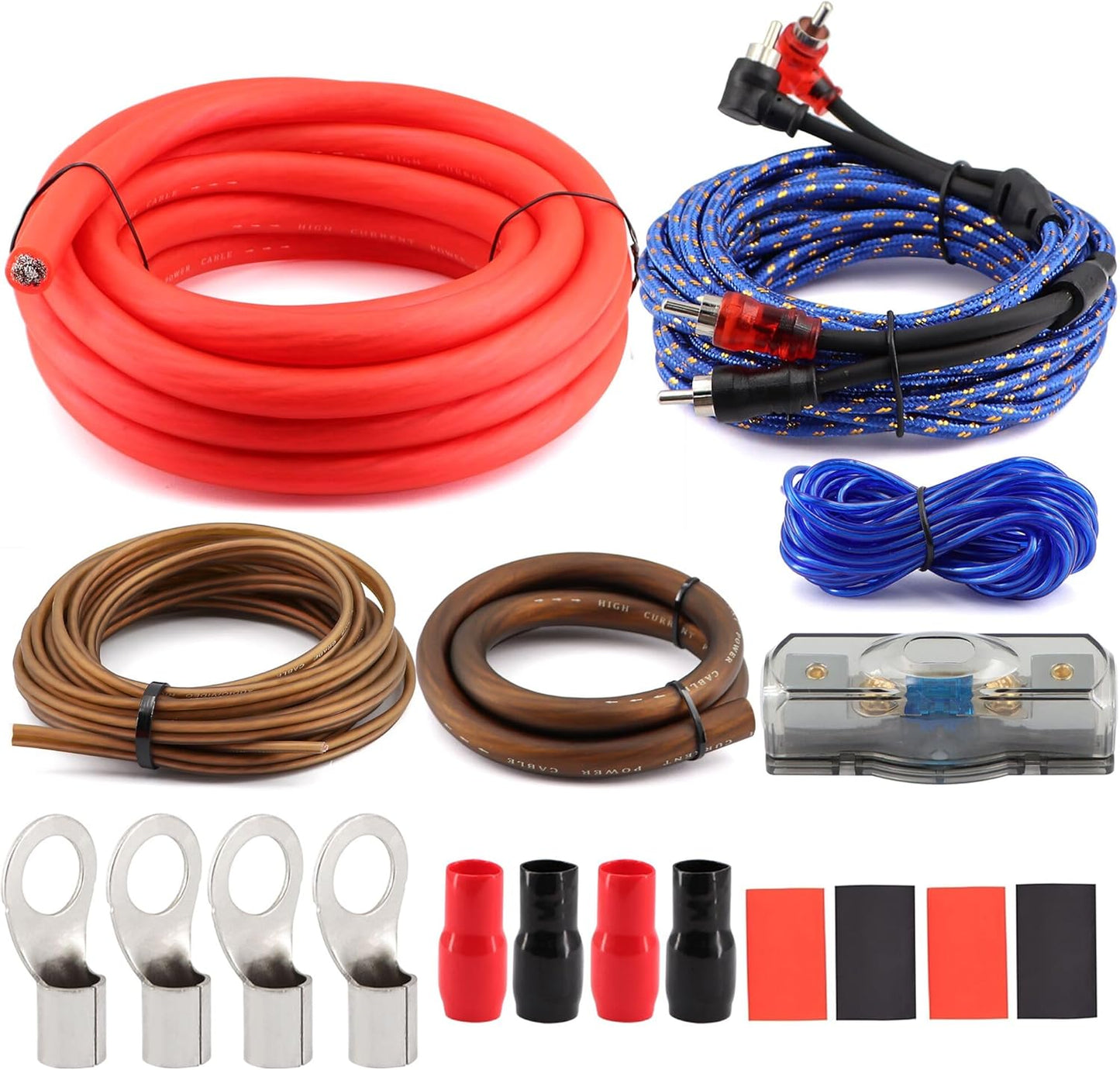 True 0 Gauge CCA Amplifier Wiring Kit for Powerful Car Audio
