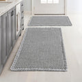 Waffle Bathroom Rugs Set of 2 - Soft, Ultra Absorbent Bath Mats
