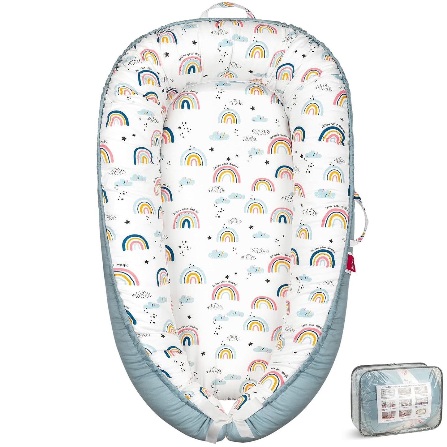 Baby Lounger for Newborns - Soft, Breathable, and Portable Nest