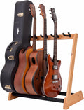 Nefelibata Guitar Stand Multi-Purpose 5-Stand Wooden Rack - Log