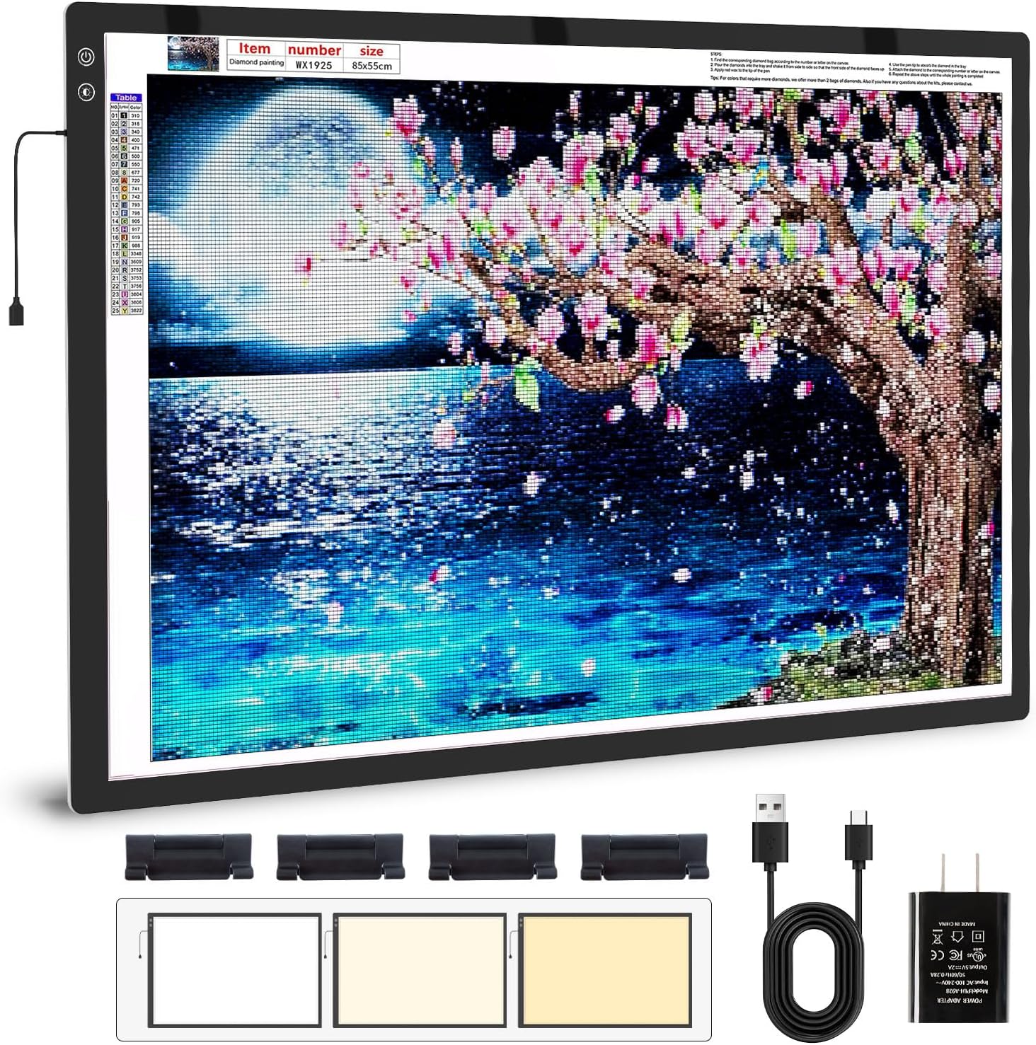 A1 Large Rechargeable Light Pad for Diamond Painting & Tracing
