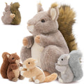 MaoGoLan 4Pcs Squirrels Stuffed Animal Set - Realistic Plush Family
