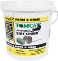Tomcat All Weather Bait Chunx, 4 Lb - Weather Resistant Rodent Bait
