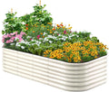 Quictent Galvanized Raised Garden Bed Kit 6x3x2 ft Oval - Tall Metal