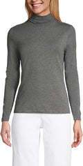 Women's Lightweight Jersey Turtleneck - Slim Fit Layering Top