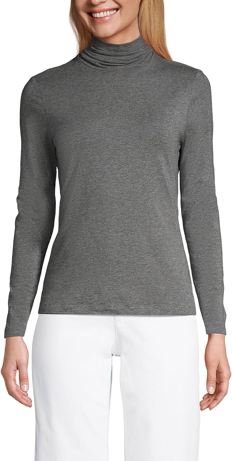 Lightweight Jersey Long Sleeve Turtleneck for Cozy Comfort