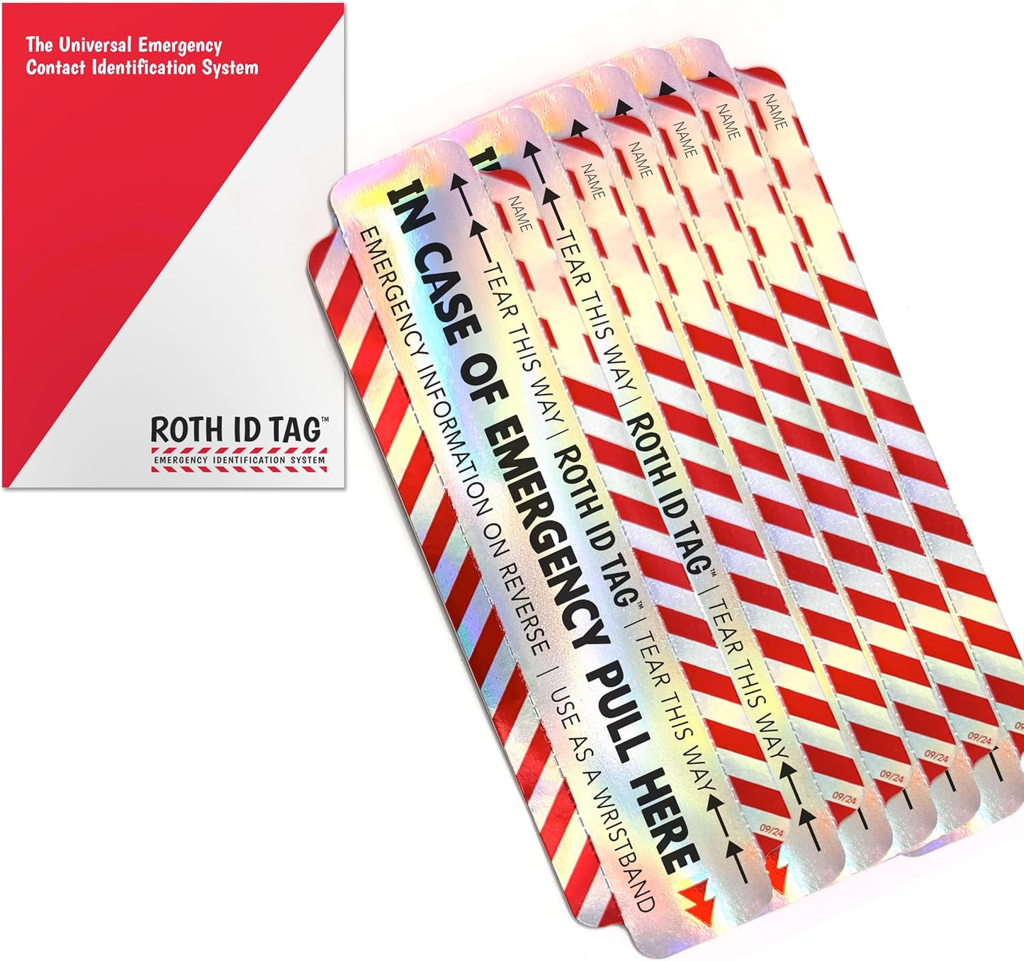 Family ROTH ID TAG Kit for Emergency Contact Identification