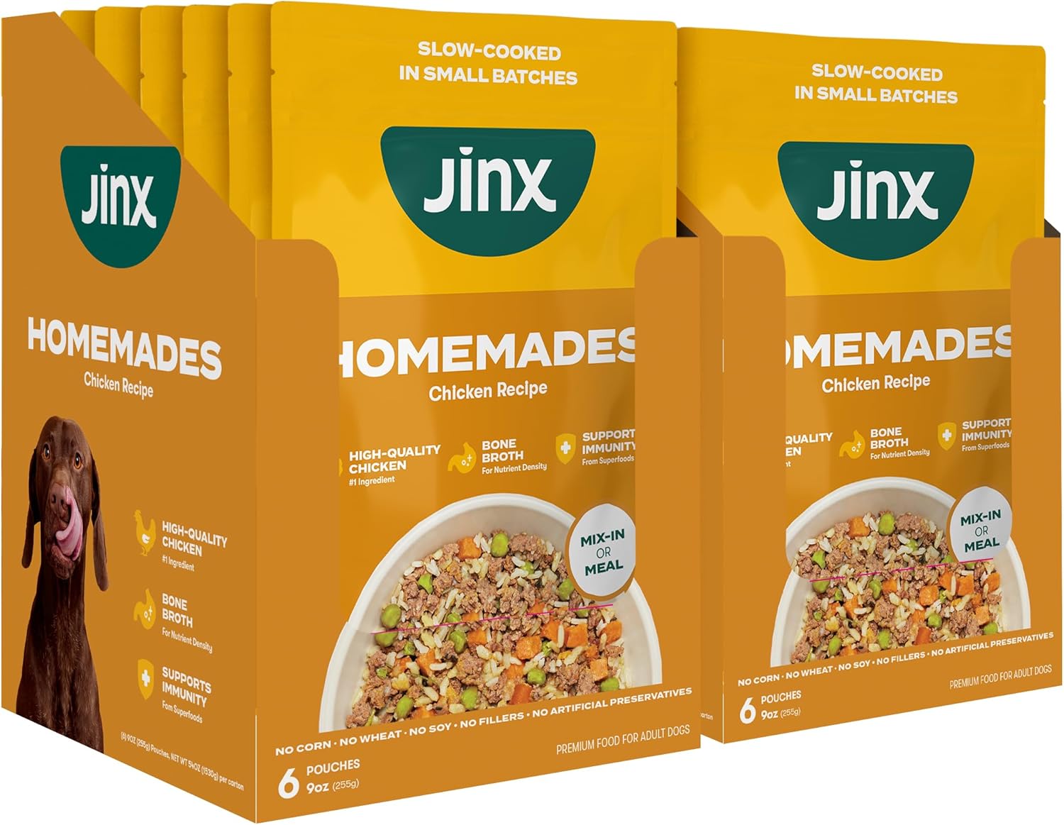 Jinx Chicken Wet Dog Food Topper for Picky Eaters and Seniors