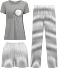 Postpartum Nursing Pajamas Set 3 Piece - Comfortable Nursing Ekouaer