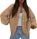 Women's Chunky Knit Cardigan Sweater - Soft Stretchy Ribbed Fit