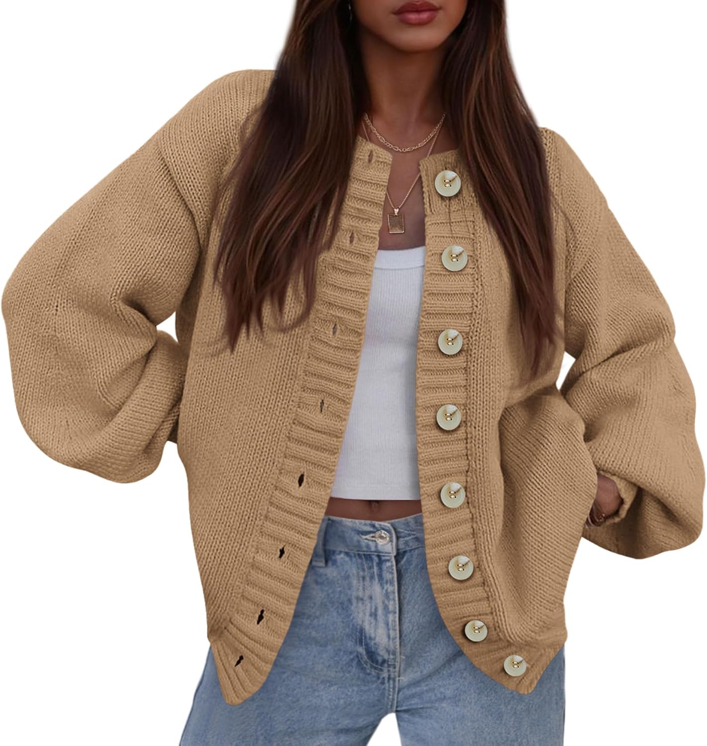 Trendy Chunky Knit Cardigan Sweaters for Women in 2025