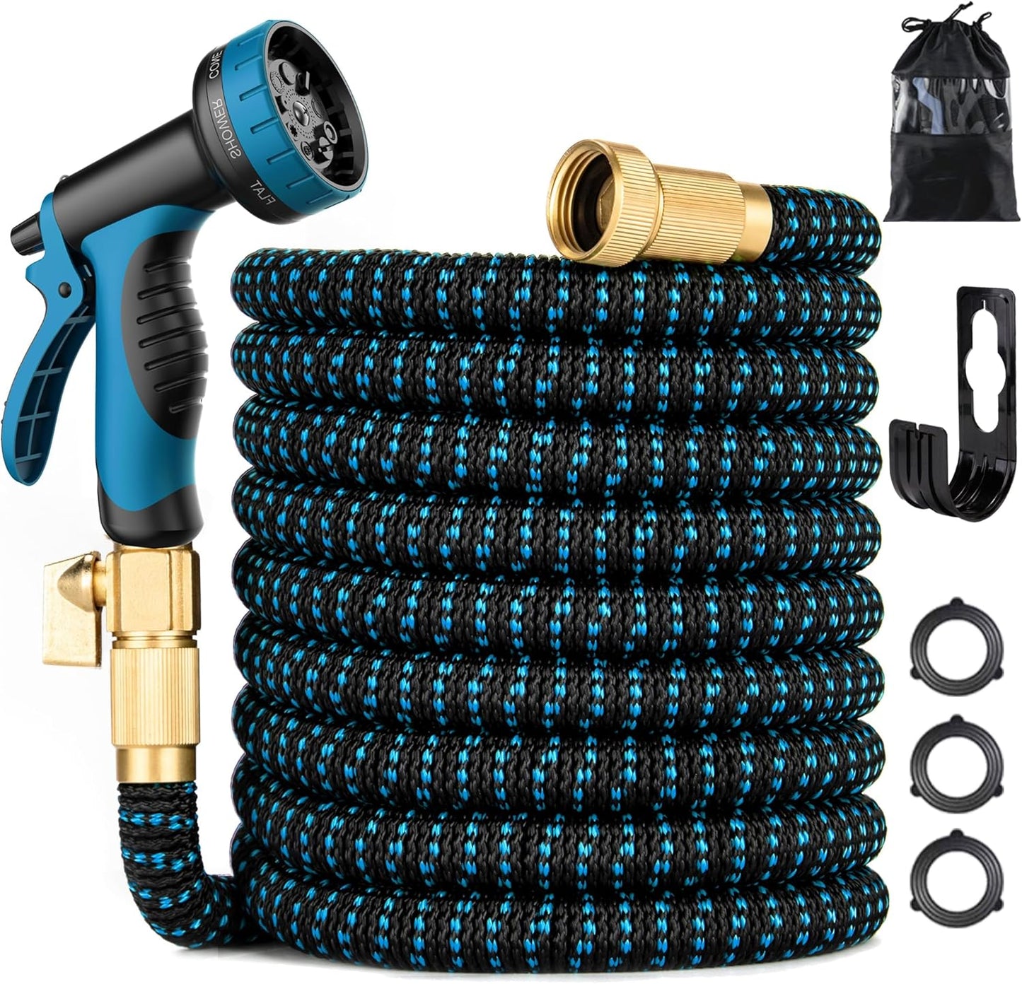 75 ft Expandable Garden Hose - Kink Free Flexible Water Hose