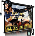 Aoxun 100 Inch Motorized Projector Screen for Movies & Presentations