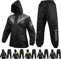 Motorcycle Rain Suit for Men & Women - Waterproof 2-Piece Breathable
