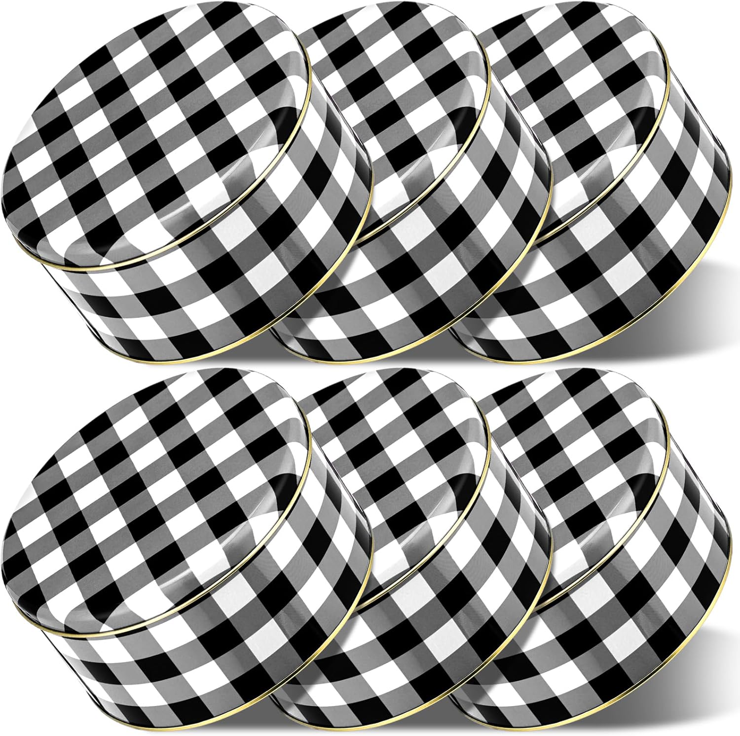 6 Pcs Christmas Cookie Tins for Holiday Baking and Storage