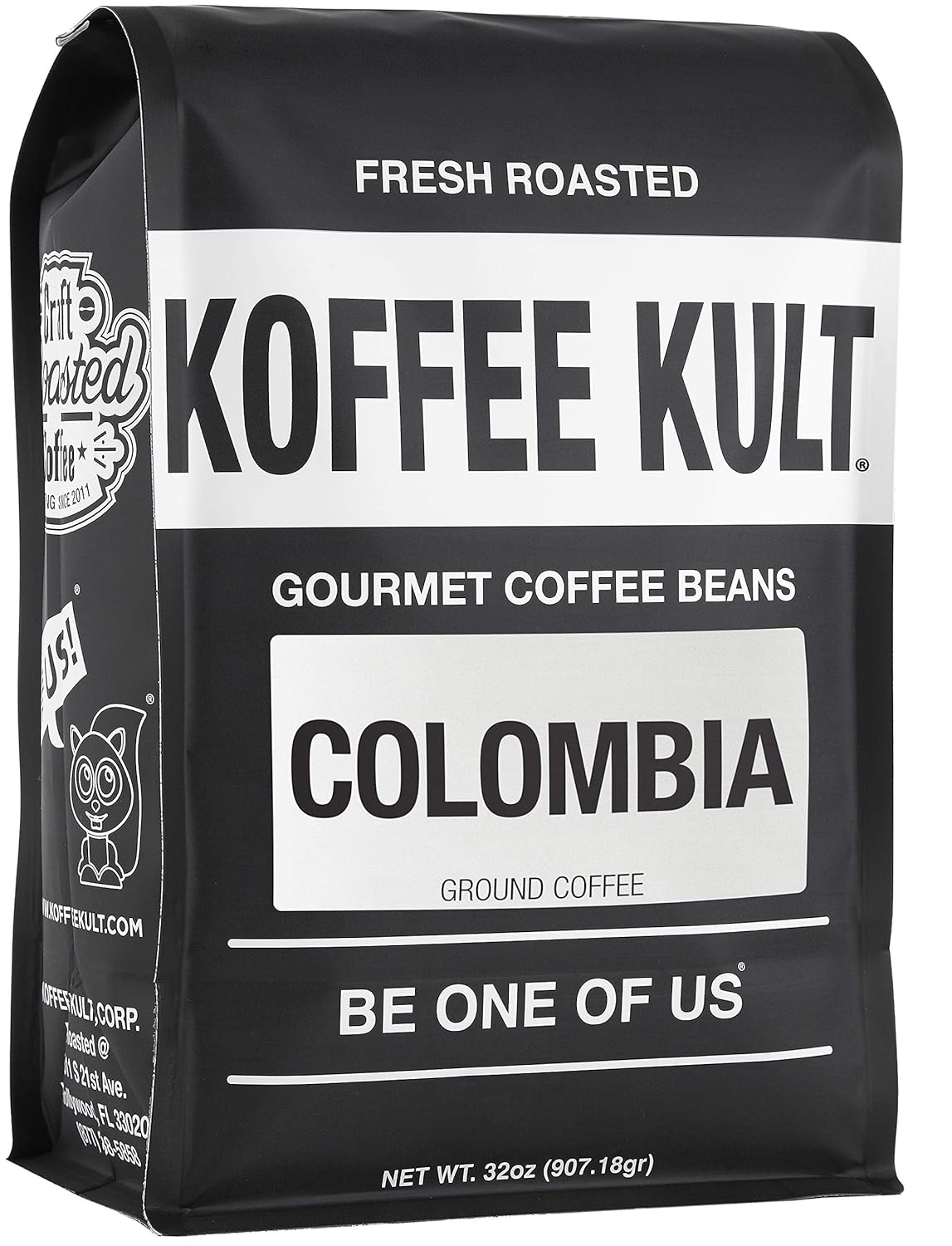 Koffee Kult Colombian Medium Roast Coffee Grounds for Espresso