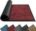 Red 48in x 36in Front Door Mat - Dirt Trapper Welcome Mat