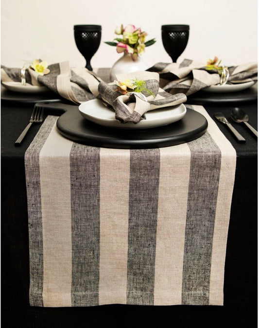 Elegant 100% Pure Linen Table Runner for Stylish Dining Decor