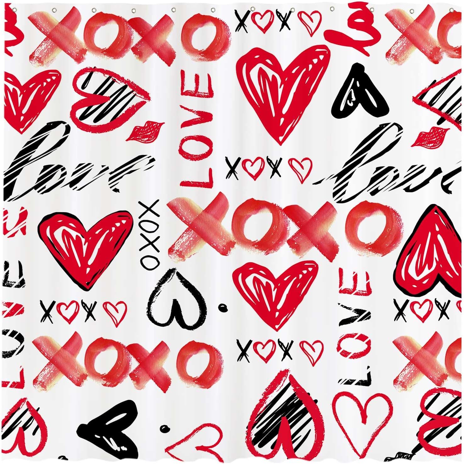 Love Shower Curtain 72x72 - Durable & Easy Care Bath Decor