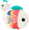 Soft Baby Sensory Toy With Tummy Time Mirror - Entertaining Fish Toy