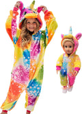 Unicorn Hooded Onesie Girls Halloween One Piece Kids Costume - 2 Pack