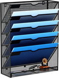 Hanging Wall File Organizer 6 Tier Wall Mounted Mail Holder - Space