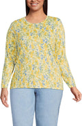 Relaxed Women's Supima Cotton Long Sleeve Crew Neck T-Shirt - Soft Fit
