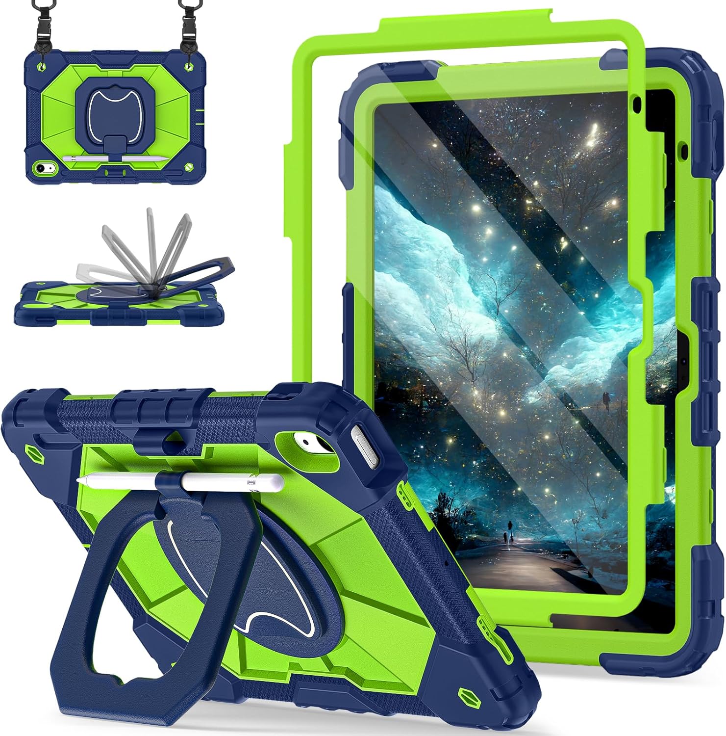 Case for iPad 11th & 10th Generation with 360 Rotating Stand