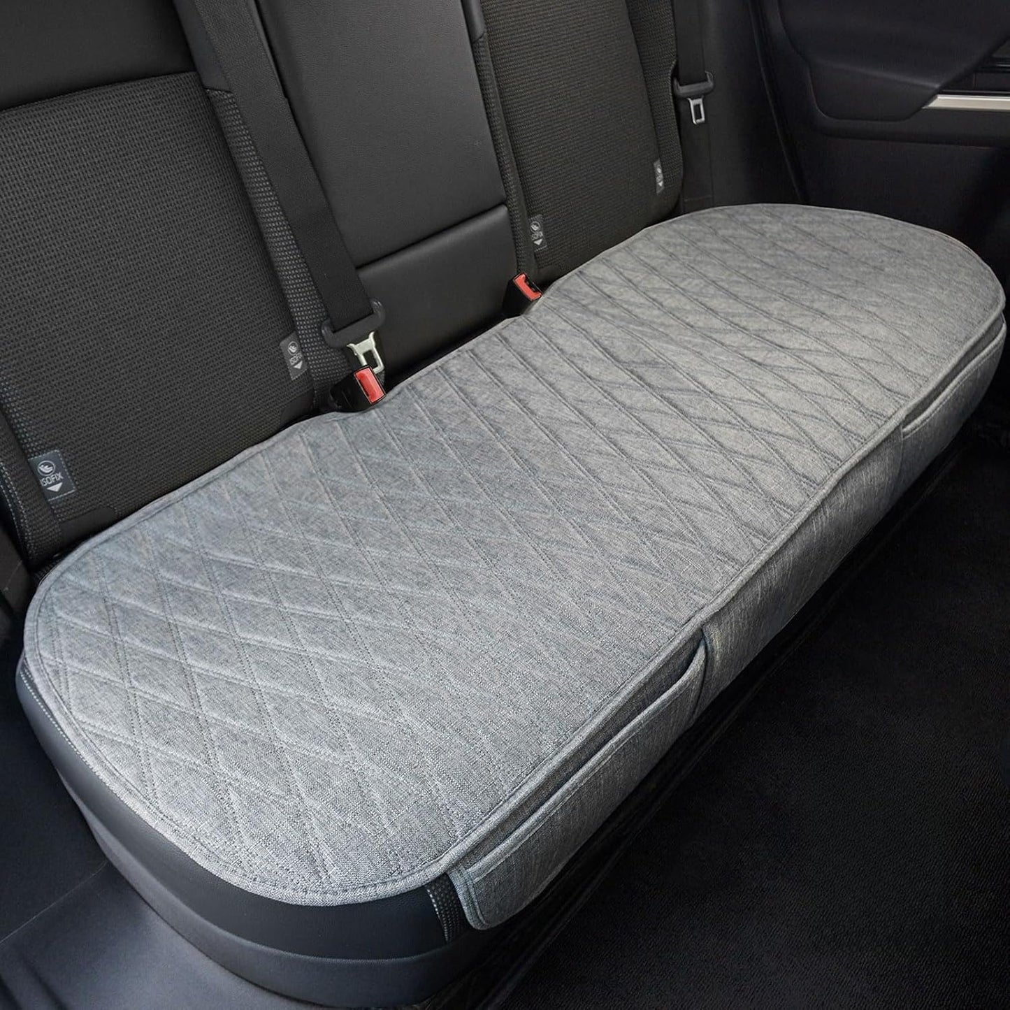 Universal Grey Anti-Slip Rear Car Seat Cover for Most Vehicles