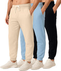 Men's Jogger Sweatpants 3 Pack - True Fit Cotton Fleece