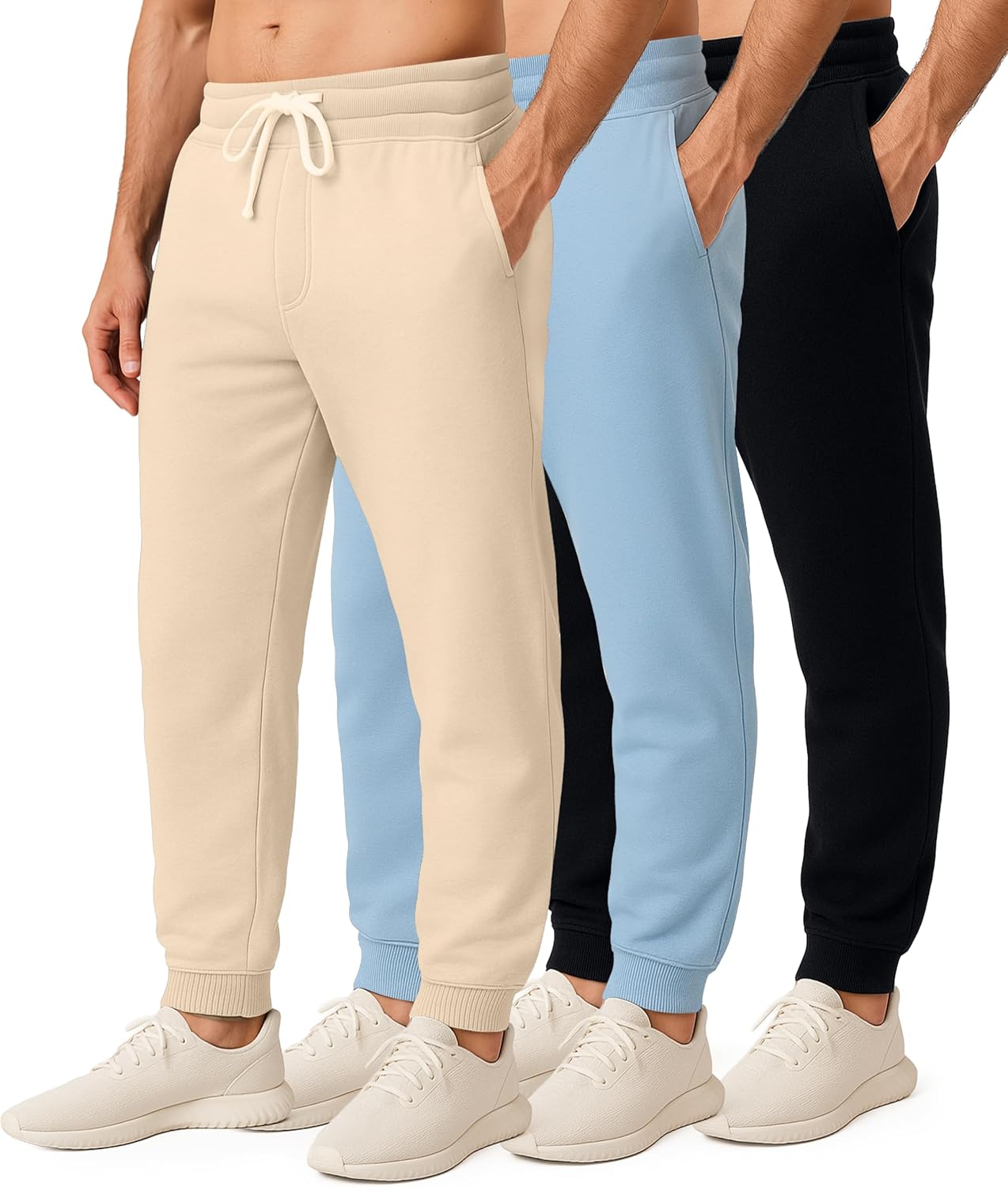 Real Essentials Men's Jogger Sweatpants: Comfort & Style Trio
