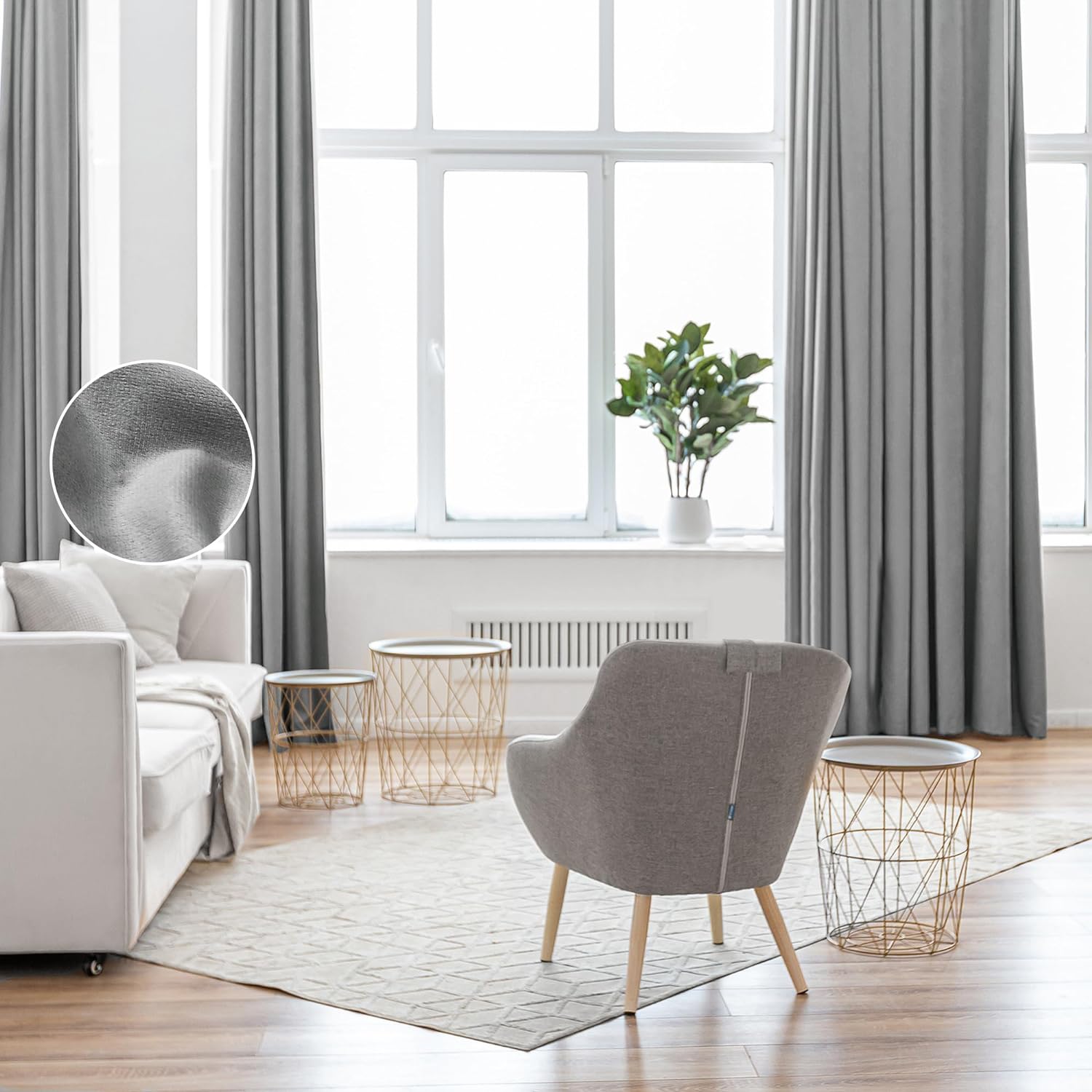 Super Soft Velvet Grey Blackout Curtains for Cozy Winter Nights