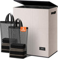 SOLEDI Large Double Laundry Hamper with Lid - Dual-Section Organizer