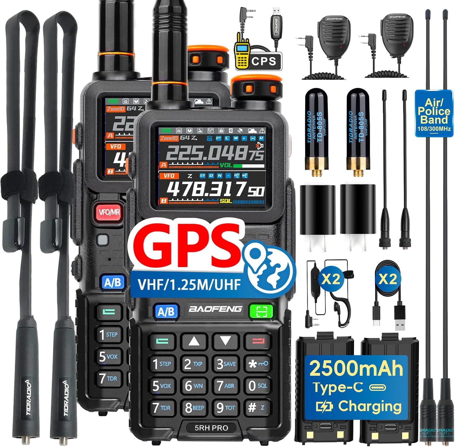 BAOFENG BF-5RH PRO GPS 10W Ham Handheld Radio for All Needs
