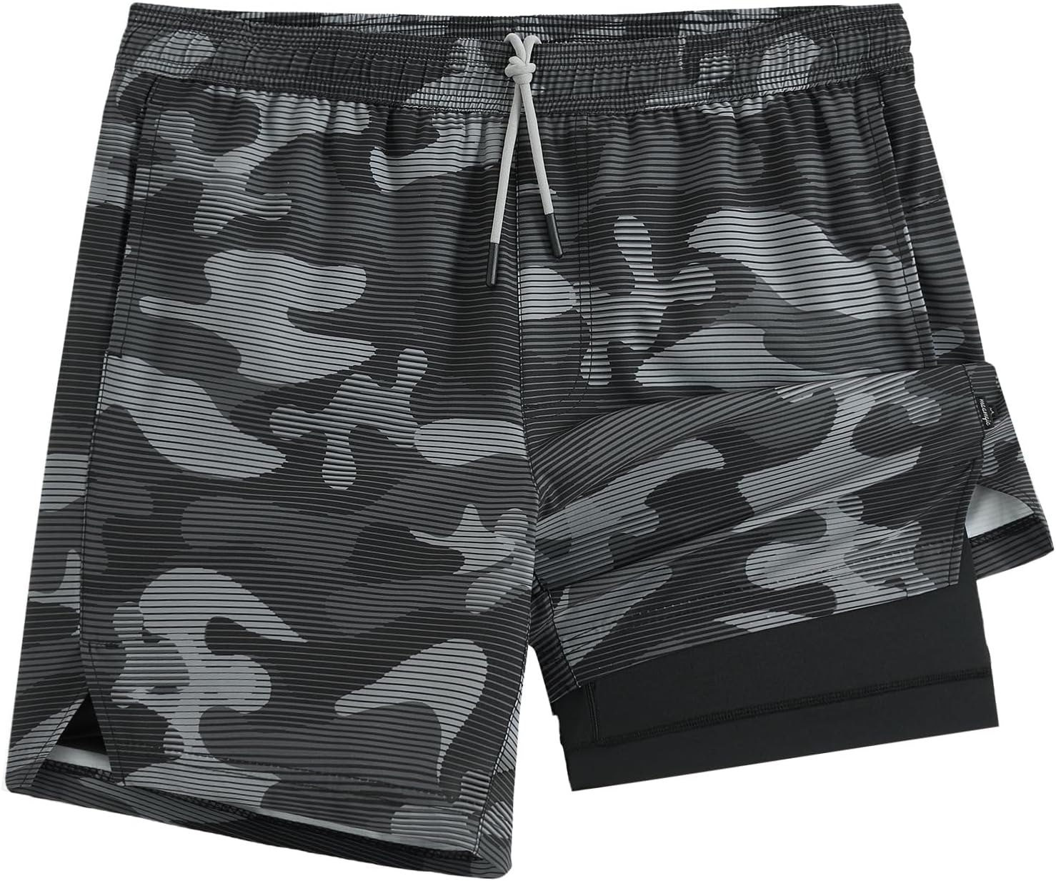maamgic 2 in 1 Gym Shorts for Men with 7 inch Inseam