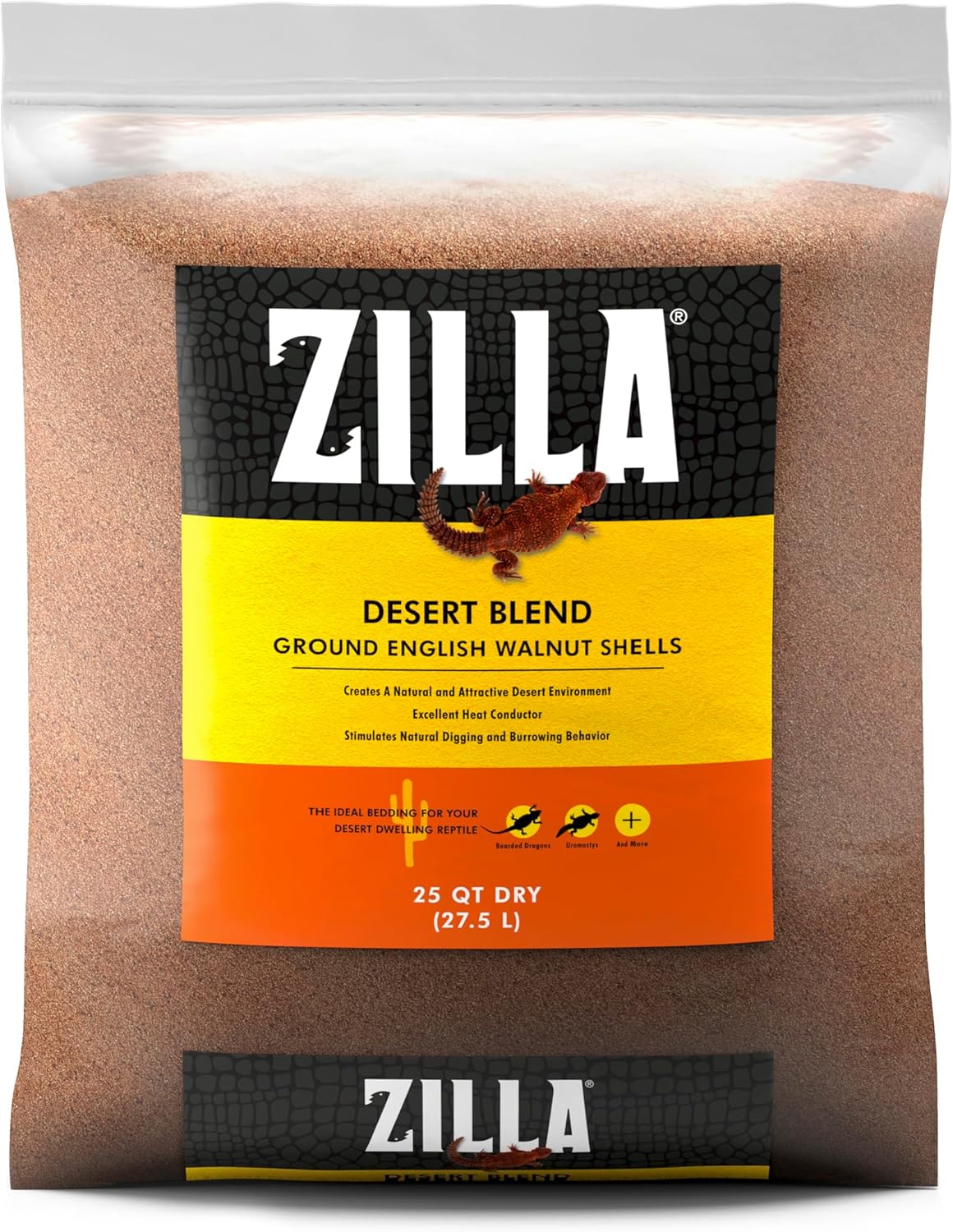 Zilla Desert Blend Substrate for Reptiles, 25 Quarts of Safety