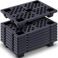 8 Pcs Plastic Pallet 23.6in x 15.8in x 3.9in - Nestable Storage Pads