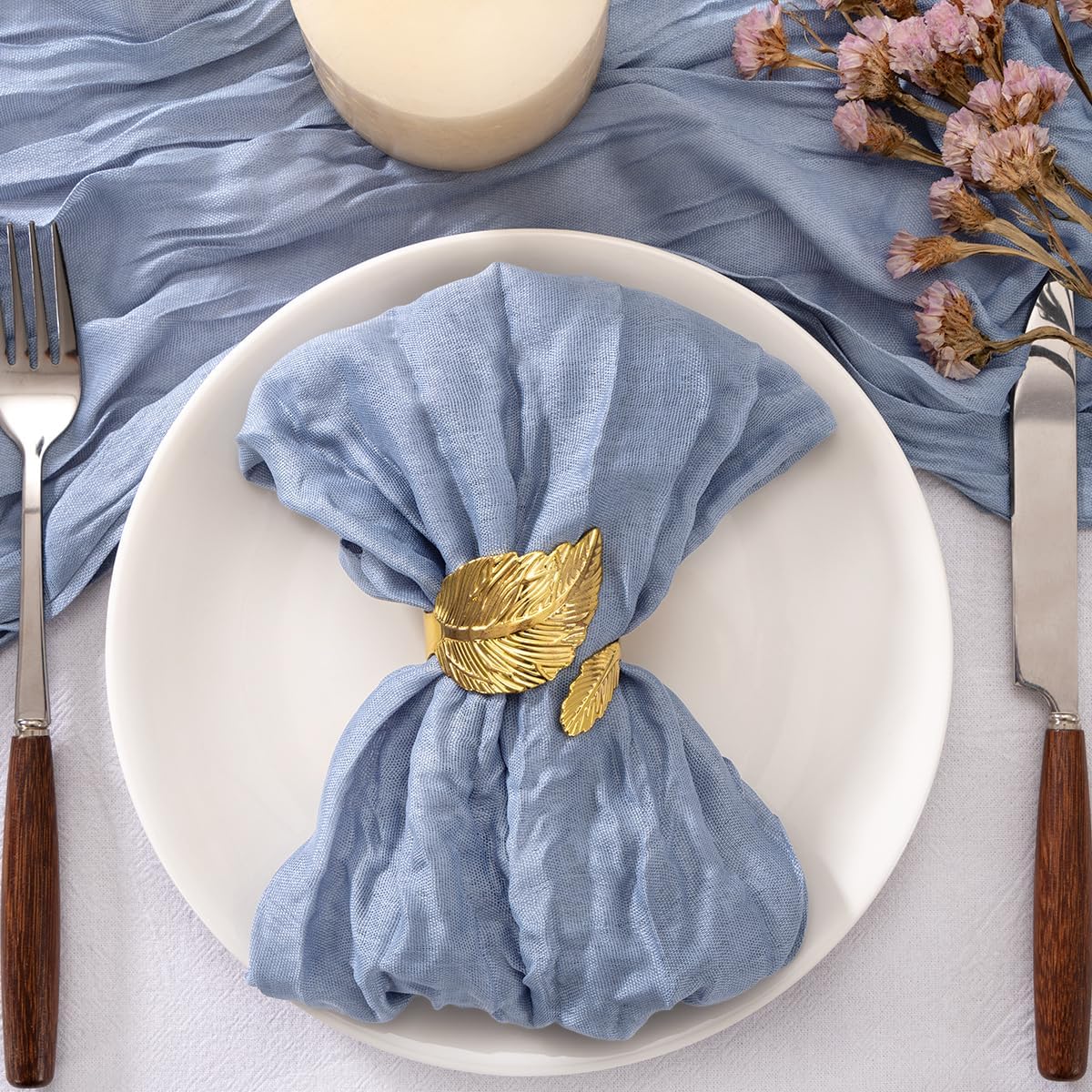 Dusty Blue Green Cheesecloth Napkins Set of 50 for Events